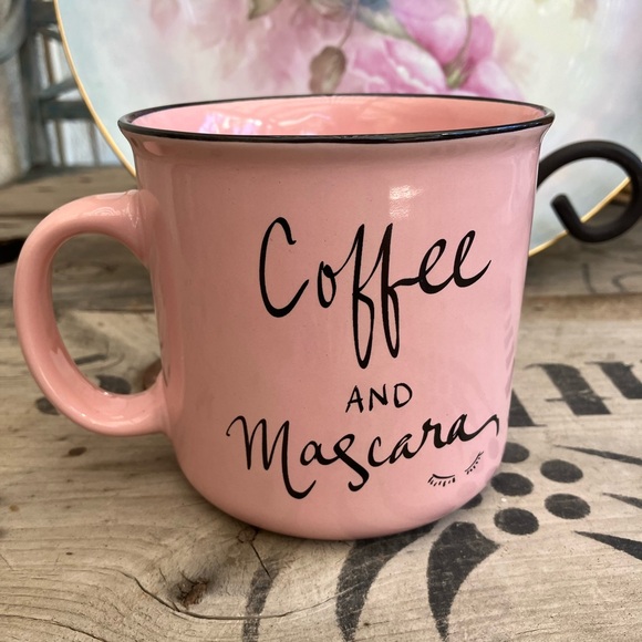 Pink Coffee and Mascara 16 oz Oversized Mug Prima Designs - Picture 1 of 9